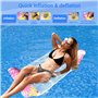 Lot de 2 hamacs à eau 4 en 1 avec filet et hamac gonflable de piscine – Hamac de piscine & hamac à eau, lit flottant et fauteuil