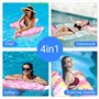 Lot de 2 hamacs à eau 4 en 1 avec filet et hamac gonflable de piscine – Hamac de piscine & hamac à eau, lit flottant et fauteuil
