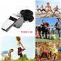 Sifflet de Sport,2 Pack Sifflet Arbitre Sifflet à Roulette Sifflet de Survie Enfant Entraîneur Sifflet Bruyant avec Noire Cordon