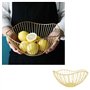 Chrome Wire Fruit Basket Bowl for Kitchen Counter, Fruit Holder Stand Storage Baskets for Countertop, Home Decor, Table Centerpi
