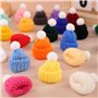 Mini Bonnet de Noël,50 PCS Mini Chapeaux Chapeaux Tricotés Chapeau Mini Bonnet de Noel en Tricot Mini Poupées de Noël pour l'art