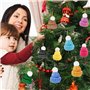 Mini Bonnet de Noël,50 PCS Mini Chapeaux Chapeaux Tricotés Chapeau Mini Bonnet de Noel en Tricot Mini Poupées de Noël pour l'art