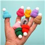 Mini Bonnet de Noël,50 PCS Mini Chapeaux Chapeaux Tricotés Chapeau Mini Bonnet de Noel en Tricot Mini Poupées de Noël pour l'art
