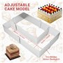 Cadre à Gâteau - Moule Réglable 28-53 x 18-32 x 10 cm - Acier Inoxydable - avec Séparateur, Cuisson Uniforme et Gâteaux à Étages