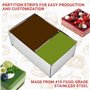 Cadre à Gâteau - Moule Réglable 28-53 x 18-32 x 10 cm - Acier Inoxydable - avec Séparateur, Cuisson Uniforme et Gâteaux à Étages