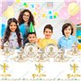 Vaisselle de Fête Communion,Doyomtoy Vaisselle Papier Set Décoration de Première Communion Assiettes en Papier Serviettes Tasses