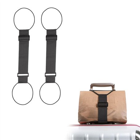 2 Pièces Noir Sangle de Fixation Élastique pour Bagages