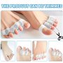 4 Pièces Blanc Séparateur d'Orteils en Silicone Souple,pour Hallux Valgus,Correcteur d'Oignons et Orteils en Marteau,Instantané 