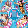 Hamac à eau - Fauteuil de natation - Hamac à eau avec filet - 3 en 1 - Matelas gonflable de piscine - Tapis de natation avec pom