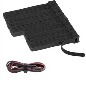 EcoJozon Attaches Câbles Velcro Réutilisables – Set de 100 Pièces (50x15cm + 50x20cm) – Serre-Câbles en Nylon Noir pour Organisa EcoJozon Attaches Câbles Velcro Réutilisables – Set de 100 Pièces (50x15cm + 50x20cm) – Serre-Câbles en Nylon Noir pour Organisa