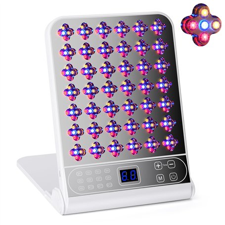 Lampe Infrarouge 210 LED Avec Minuterie Pour le Visage et le Corps 4 Longueurs d'Onde(Rouge 640nm