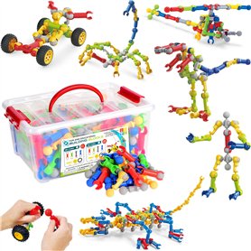 Jouets De Construction STEM pour Enfants, Kit De 125 blocs De Construction Dducatifs, Ensemble De l'ingénierie De La Constructio Jouets De Construction STEM pour Enfants