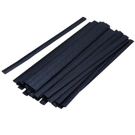 CENPEK Lot de 20 tiges de soudure en plastique pour réparation de kayak TPO TEO et PP Bumper - Ruban plat - Noir