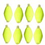 ANCLLO Lot de 6 indicateurs de forme d'olive en mousse flottante Jaune fluo