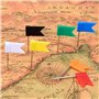 Epingles Drapeaux,100 Pack Carte Drapeau Punaises Drapeau Punaises Décoratifs Epingles de Couleur avec Drapeaux Plastique pour C