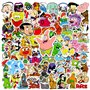 Lot de 100 autocollants de dessin animé en vinyle classique pour ordinateur portable