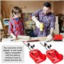 Power Wheel Adaptateur, Lot de 2 Adaptateur de Batterie, Adaptateur Power Wheel pour Milwaukee 18V Lithium Battery, Power Wheel