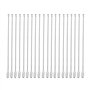 Shanrya Porte-clés avec Cordon, 20Pcs / Sac Porte-clés en Fil d'acier Inoxydable Étiquettes d'identification pour étiquettes Éti