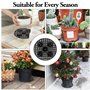 EASYKEENECOM 4 Pcs élévateurs Pot Fleurs Maille Pad - Tapis Ronde De Drainage en Plastique pour Intérieur Terrasse Bonsai Extéri