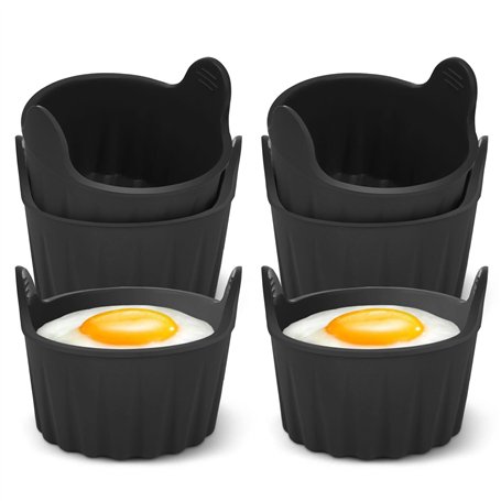 DOETYD Lot de 6 ramequins pour friteuse à air comprimé - Tasses de cuisson en silicone pour friteuse à air
