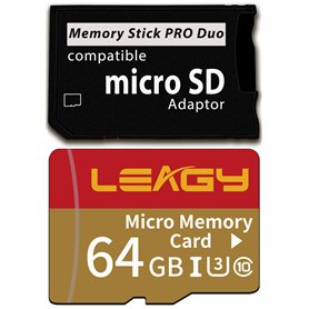 PSP Adaptateur de clé USB avec carte micro SD 64 Go