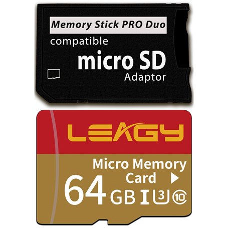 PSP Adaptateur de clé USB avec carte micro SD 64 Go