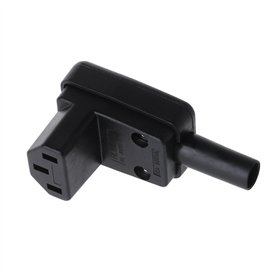 AERVEAL Connecteur de câble, connecteur de câble de Cordon d'alimentation AC 10A 250 V coudé à 90 degrés Iec 320 C13 AERVEAL Connecteur de câble