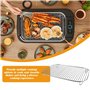 GOEDCH Support pour Friteuse à Air: 31 cm × 22 cm Acier Inoxydable Antiadhésif Barbecue Cuisine Support, Accessoires de Friteuse