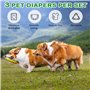 Dalephoric 3 Pièces Couches pour Chiens Male Lavable, Couche Chien Male, Bandes Ventrales Réutilisables, Très Absorbantes, Confo