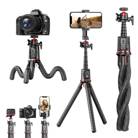 KHROMAX Trépied pour téléphone portable Trépied de voyage avec support mobile
