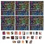 IDNVFY 6 Autocollants De Lettres Brillants Et 1 Boîte D'Autocollants De Lettres Vintage
