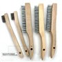 3 grandes brosses en acier inoxydable de 250 mm