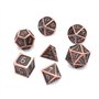 DollaTek 7PCS Jeu de dés en métal Jeu DND Jeu de dés en métal Solide polyédrique D&D avec Sac de Rangement et Alliage de Zinc av