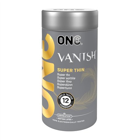 ONE® Vanish Lot de 12 préservatifs hyperfins | Végétaliens
