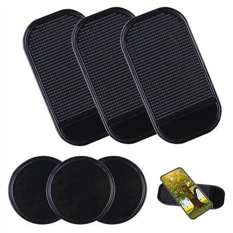 Lot de 6 tapis antidérapants pour tableau de bord de voiture