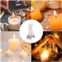 100 pièces Meche Bougie, avec piètement en métal, 3 pièces Autocollants, Mèche Bougie Candle Wicks Convient à Plupart Types Fabr