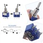 Faankiton 50 pièces Mini Interrupteur à Bouton-poussoir Momentané et 125V 6A 250V 2A 120V 5A 3 Broches 2 Positions Mini Interrup