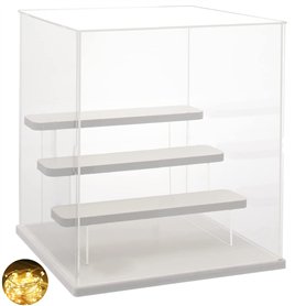 Joody 4 Niveaux Vitrine Acrylique pour Collection, Vitrine Transparent de Rangement pour Figurine, Manga, Voiture Miniature, Ant Joody 4 Niveaux Vitrine Acrylique pour Collection