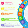 Batterie Jouet Bebe 1 an - Instrument de Musique Bebe Tambour Enfant Jouet Enfant 1 Ans, Jeux Bebe ÉIdée Noel Cadeau Enfant 1 2