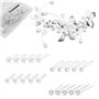 UZSUZZ 21 Pcs Vigne De Cheveux De Mariée Argent