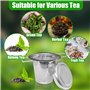 WinGluge Acier Inoxydable 304 Infuseur thé, Filtre the pour Tasse, Filtres Theiere, Passoire thé avec Couvercle, Accessorie pour