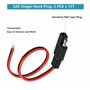 MEIRIYFA Lot de 2 câbles d'extension SAE - Connecteur de déconnexion rapide SAE - Câble d'extension pour panneau solaire - 30 cm