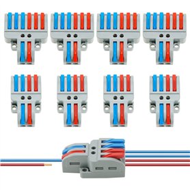 Dreamark 8 pièces Compact Connecteur Pince Électrique 2 Modèles Compact Pinces Câble Connecteur Pour Conducteur Électrique Borni Dreamark 8 pièces Compact Connecteur Pince Électrique 2 Modèles Compact Pinces Câble Connecteur Pour Conducteur Électrique Borni