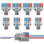 Dreamark 8 pièces Compact Connecteur Pince Électrique 2 Modèles Compact Pinces Câble Connecteur Pour Conducteur Électrique Borni