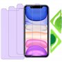 Protecteur D'écran Anti Lumière Bleu pour iPhone 11 and iPhone XR(Paquet de 3) avec Aligneur Général