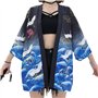 G-LIKE Kimono japonais d'été - Vêtement traditionnel Haori en plumes - Robe de surveste solaire - Style antique - Chemise de nui
