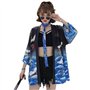 G-LIKE Kimono japonais d'été - Vêtement traditionnel Haori en plumes - Robe de surveste solaire - Style antique - Chemise de nui