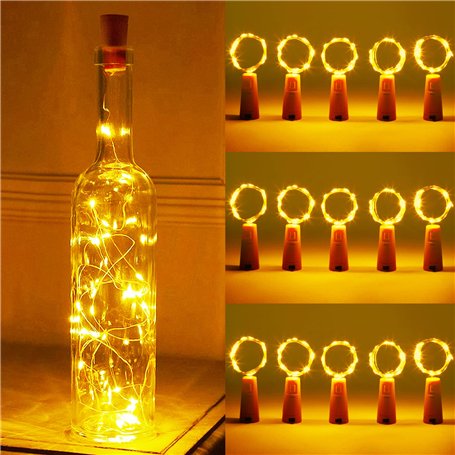 ZQEJEFD 15 Pièces LED Bouteille Lumières