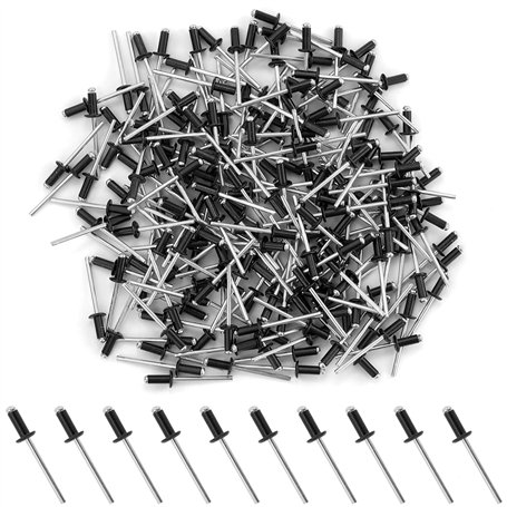 Lot de 210 rivets aveugles en aluminium - 4 x 10 mm - Pour bâtiments