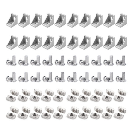 Lot de 20 équerres d'angle 40 x 40 mm